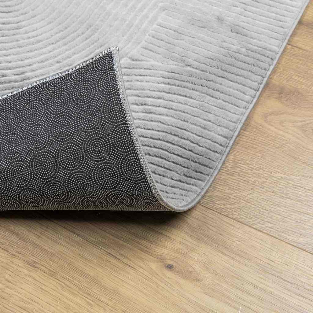 vidaXL Rug IZA Short Pile Scandinavian Look Grey 80x150 cm 5