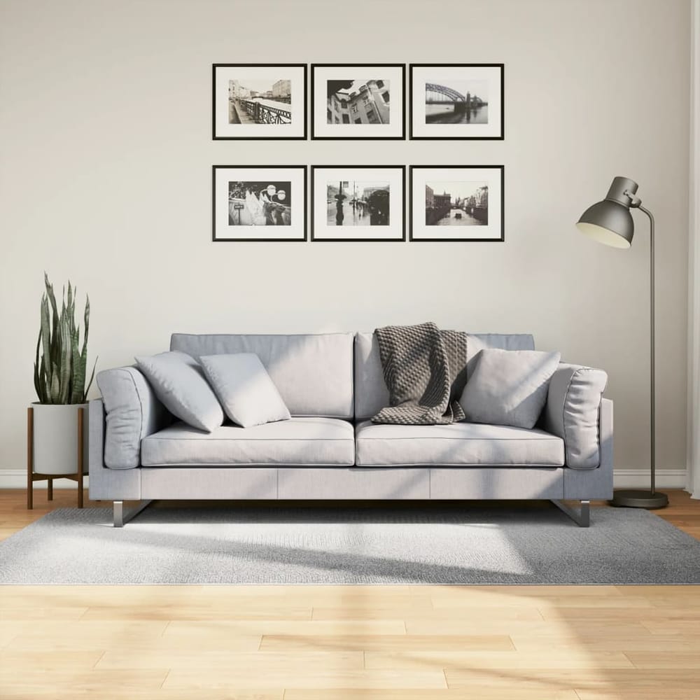 Rug IZA Short Pile Scandinavian Look Grey 100 x 200 cm