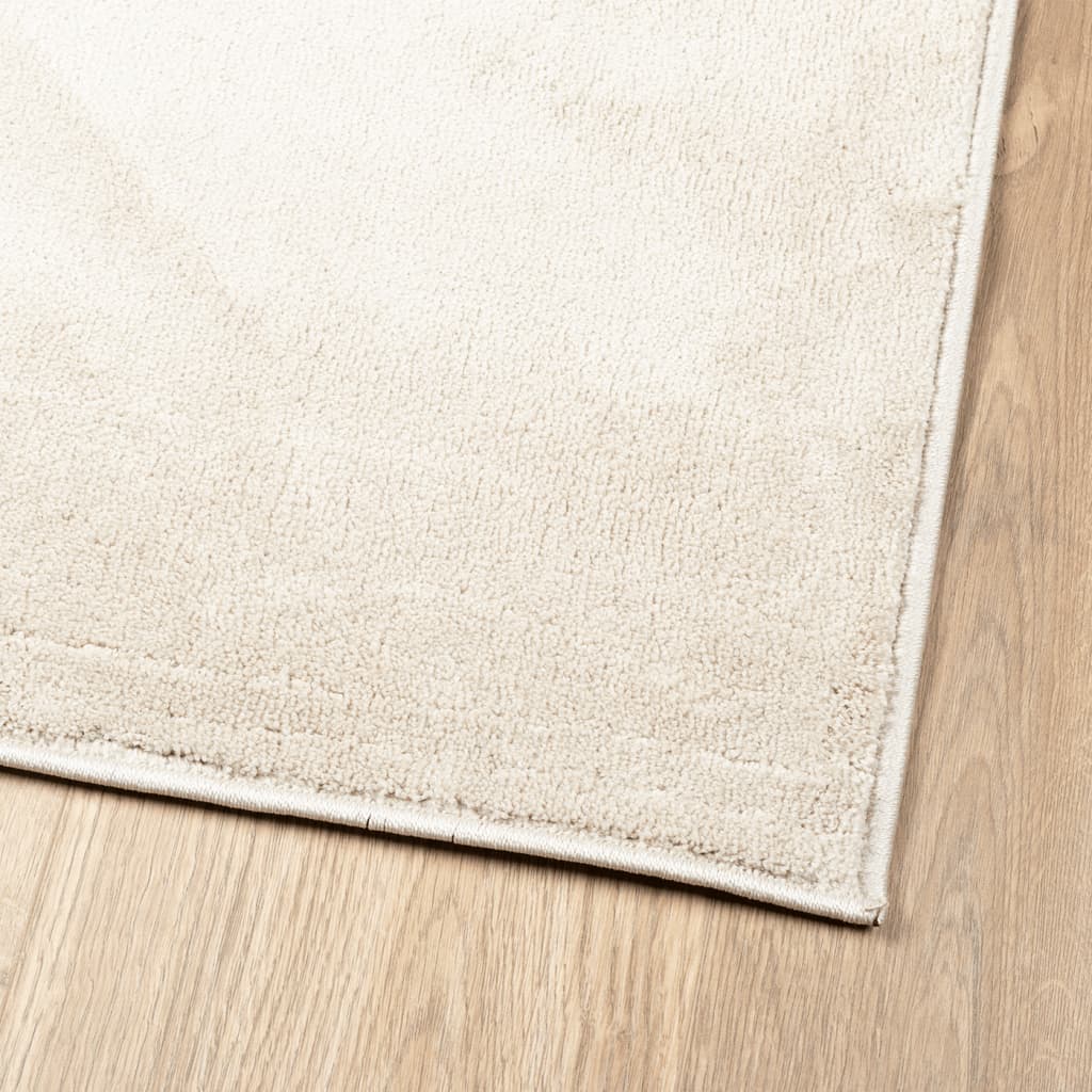 vidaXL Rug OVIEDO Short Pile Beige 120x120 cm 4