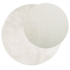vidaXL Rug OVIEDO Short Pile Cream Ø 160 cm 3