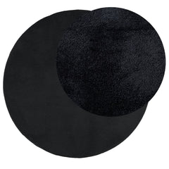 vidaXL Rug OVIEDO Short Pile Black Ø 120 cm 3