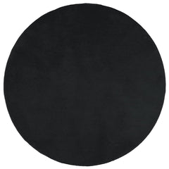 vidaXL Rug OVIEDO Short Pile Black Ø 160 cm 2