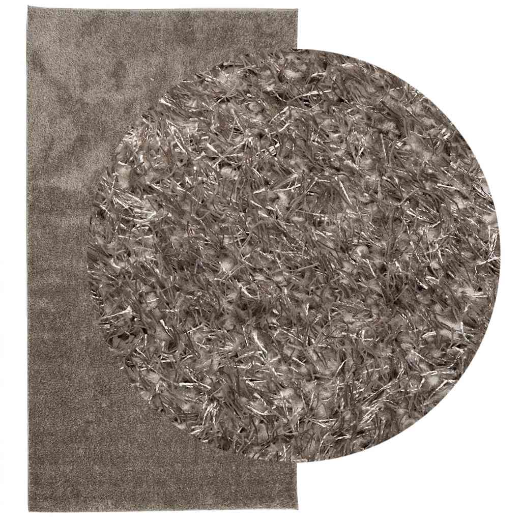 vidaXL Rug ISTAN High Pile Shiny Look Grey 80x150 cm 3
