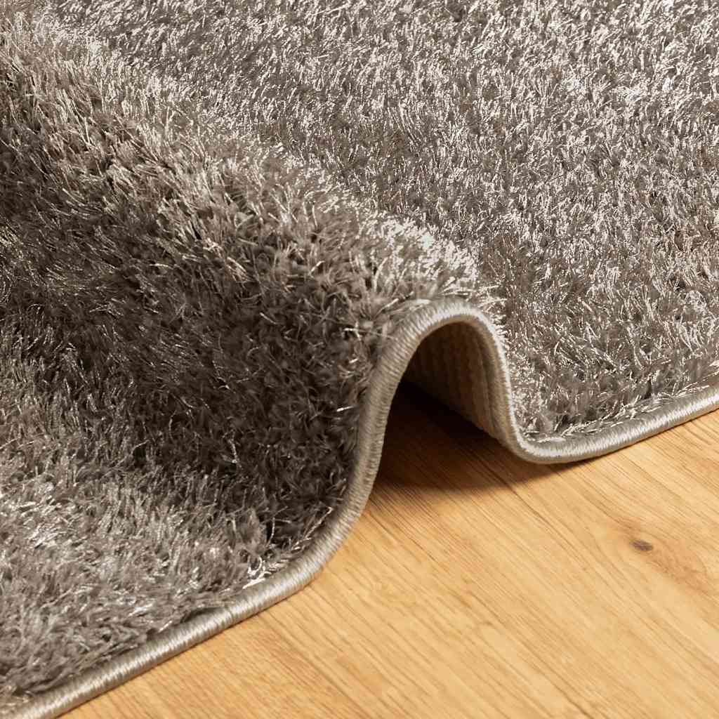 vidaXL Rug ISTAN High Pile Shiny Look Grey 80x150 cm 6
