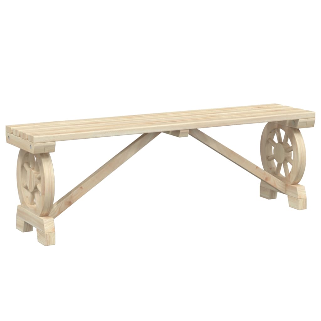 Garden Benches 2 pcs Solid Wood Fir Brown 115 cm 39.5 cm 28 cm