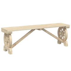 Garden Benches 2 pcs Solid Wood Fir Brown 115 cm 39.5 cm 28 cm