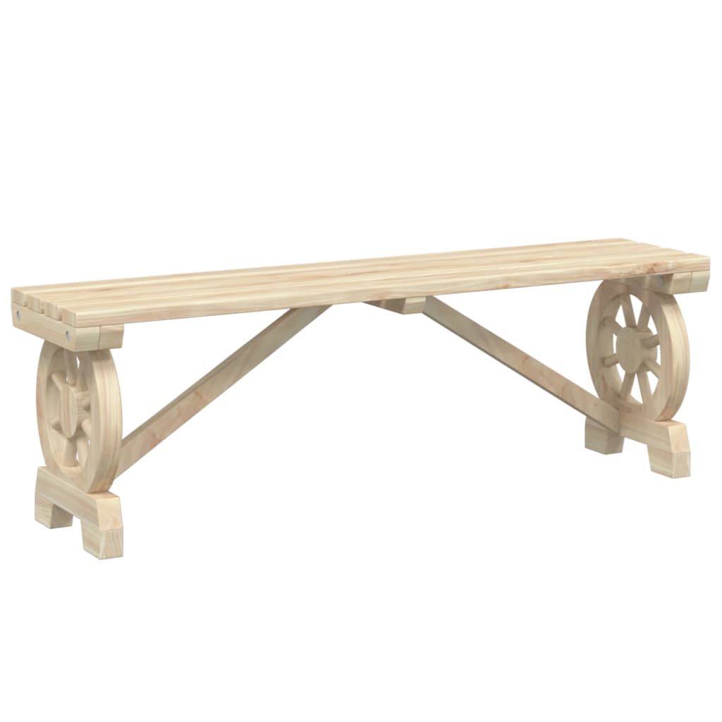 Garden Benches 2 pcs Solid Wood Fir Brown 115 cm 39.5 cm 28 cm