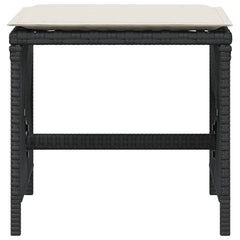 Garden Stools with Cushions 4 pcs 41x41x36 cm Black and cream