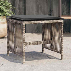 Garden Stools with Cushions 4 pcs 41x41x36 cm Grey