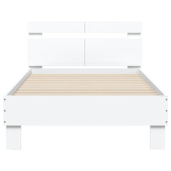 Bed Frame 98.5 x 200 cm Engineered Wood Width 100 cm White