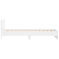 vidaXL Bed Frame without Mattress with Headboard White 100x200 cm 6