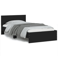 Bed Frame without Mattress Black 100 x 200 cm