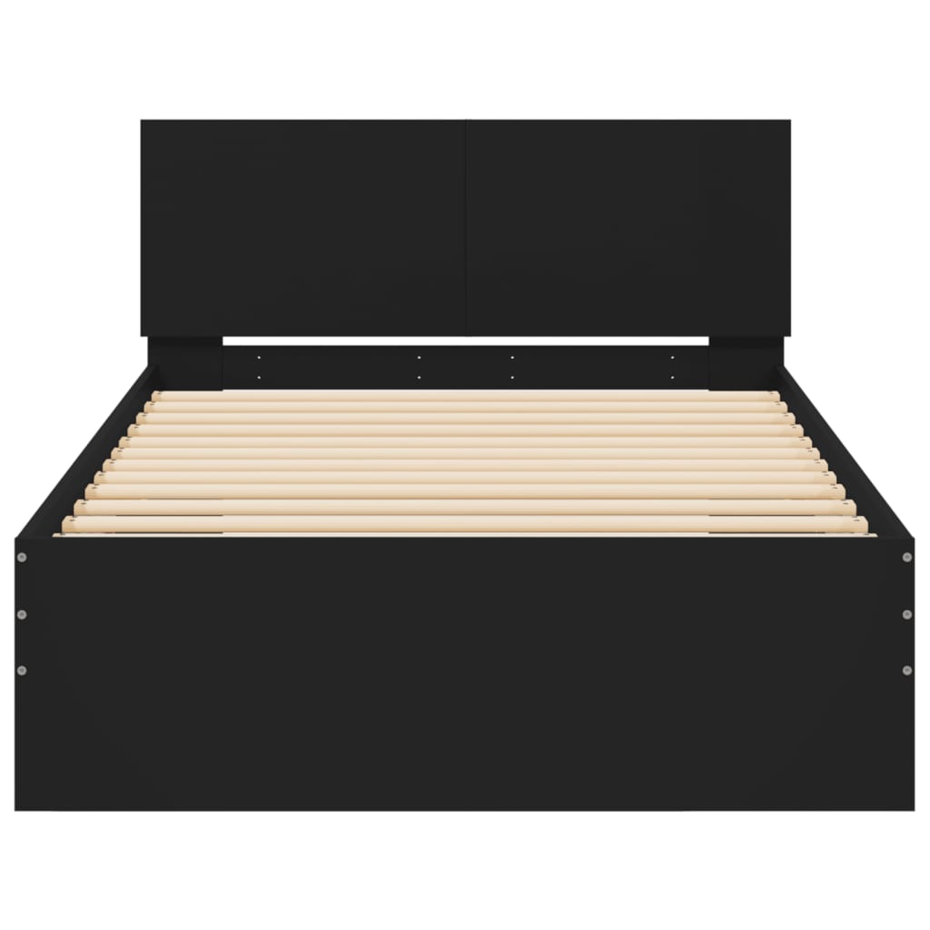 Bed Frame without Mattress Black 100 x 200 cm