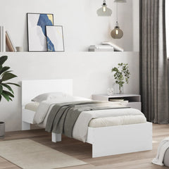 Bed Frame without Mattress White 90 x 190 cm