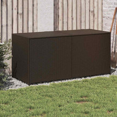 Garden Storage Box Poly Rattan Brown 120 x 50 x 56 cm