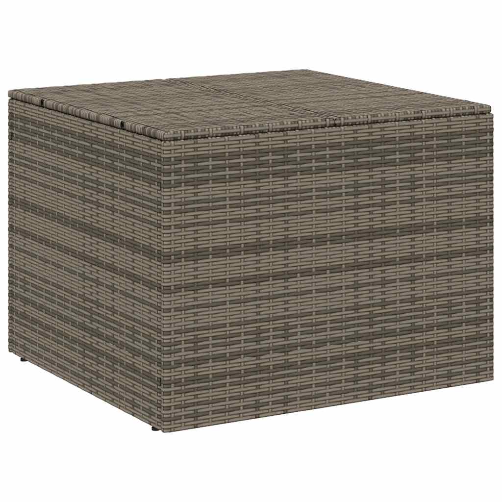 Garden Storage Box Poly Rattan Grey 80 x 75 x 59 cm
