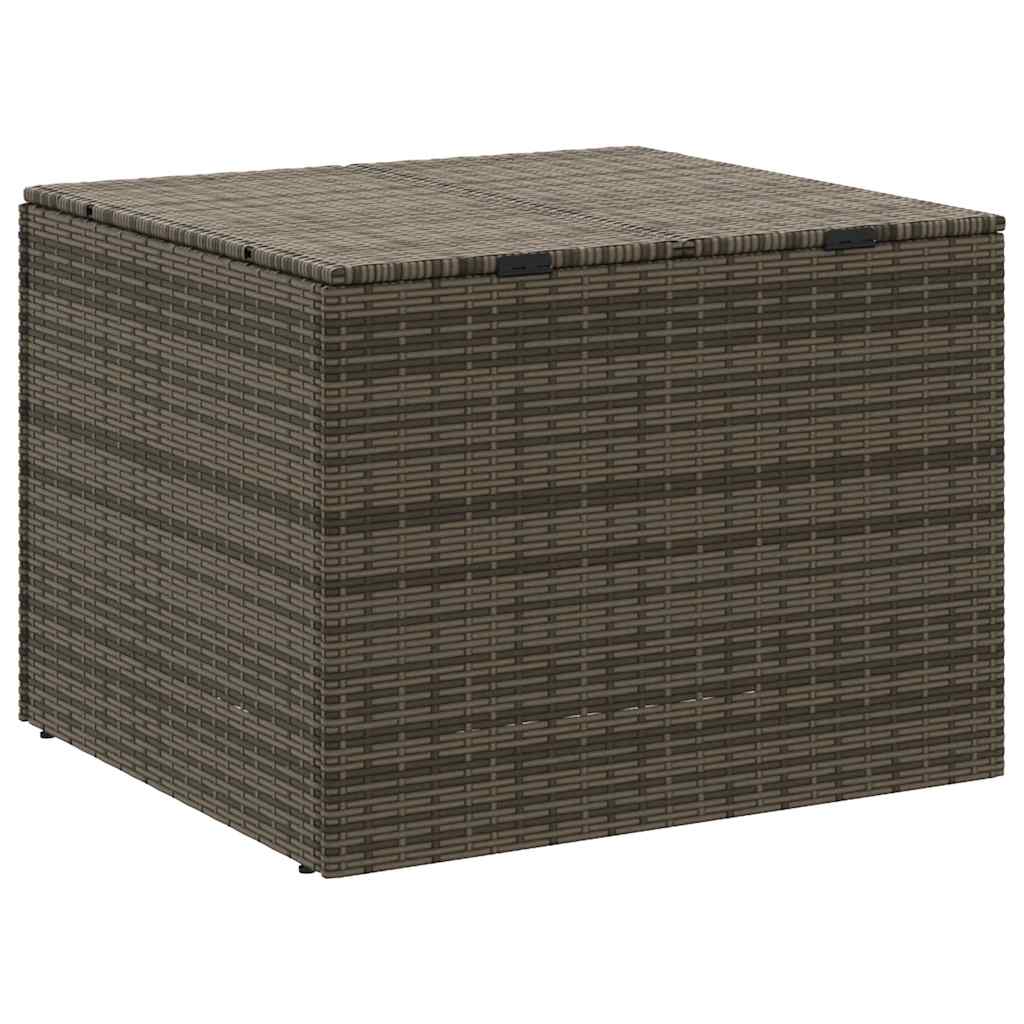 Garden Storage Box Poly Rattan Grey 80 x 75 x 59 cm