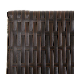 Room Divider 4 Panels Poly Rattan Full Weaving Length 200 cm Brown 245 cm