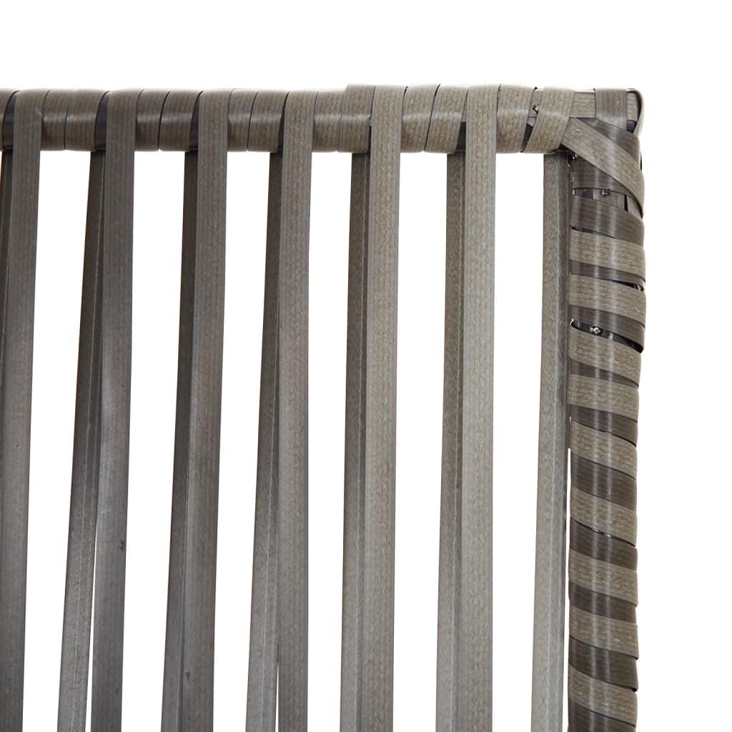 vidaXL Room Divider 4 Panels Grey Poly Rattan 6