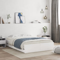 Bed Frame with Drawers without Mattress 135x190 cm White