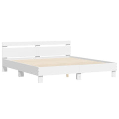 Bed Frame without Mattress 200x200 cm White