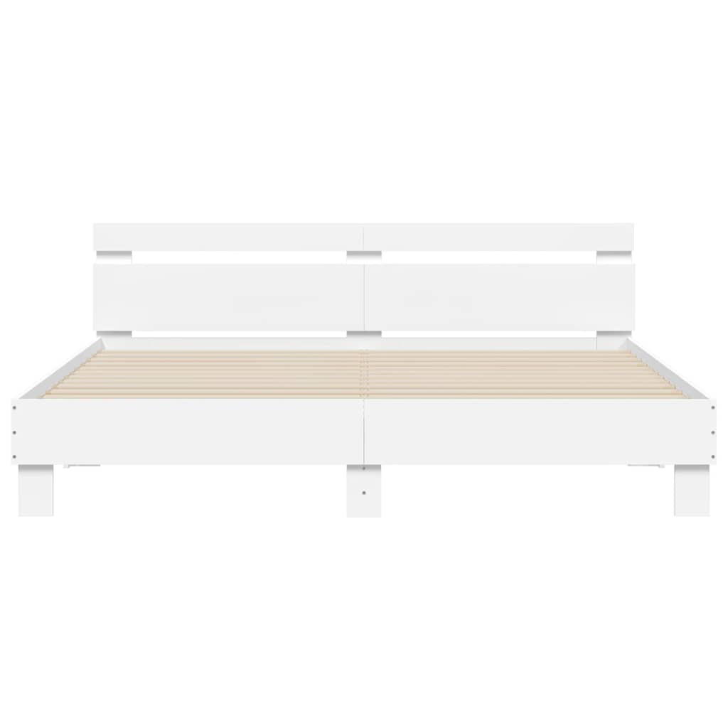 Bed Frame without Mattress 180x200 cm White