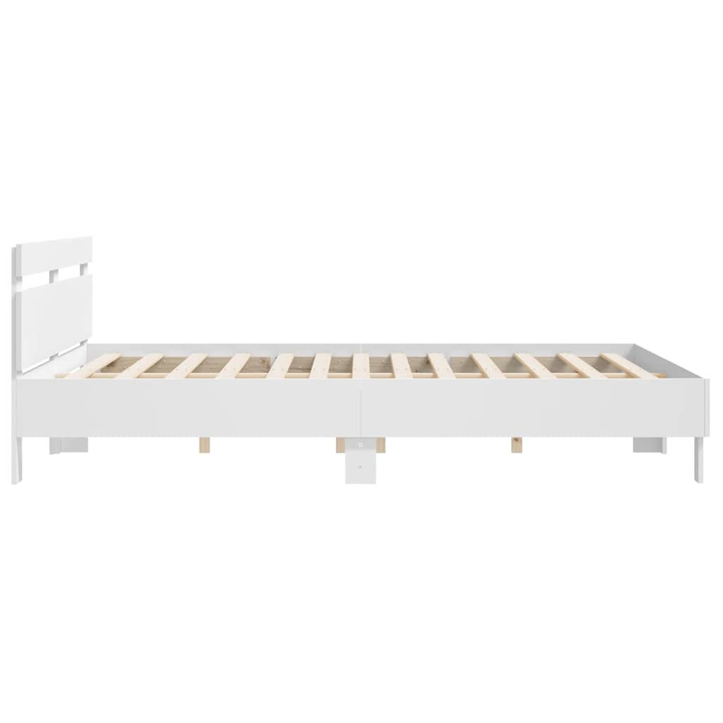 Bed Frame without Mattress 180x200 cm White