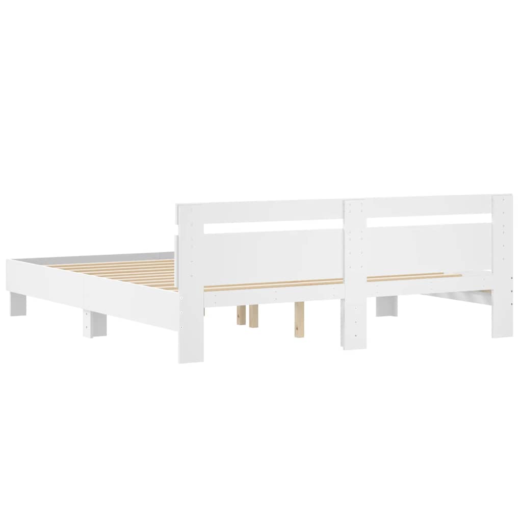 Bed Frame without Mattress 180x200 cm White