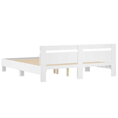 Bed Frame without Mattress 180x200 cm White