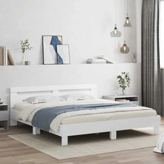 Bed Frame without Mattress 180x200 cm White
