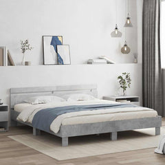 Bed Frame without Mattress 180x200 cm Concrete grey