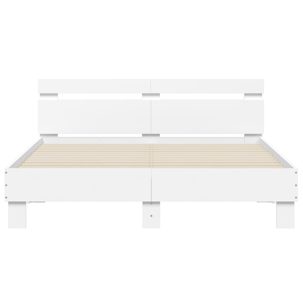 Bed Frame without Mattress 140x200 cm White