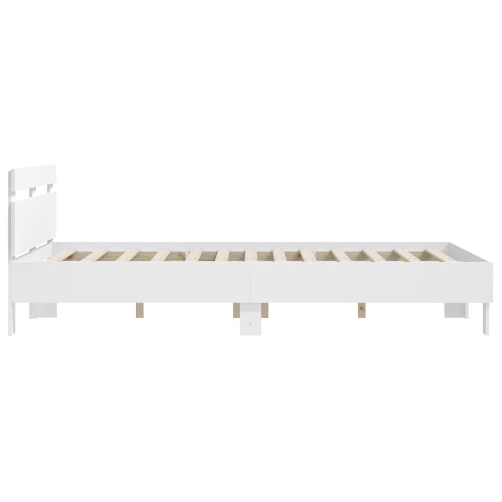 Bed Frame without Mattress 140x200 cm White