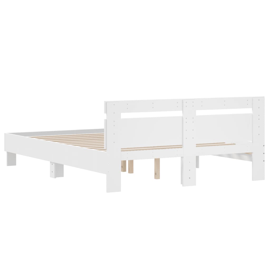 Bed Frame without Mattress 140x200 cm White