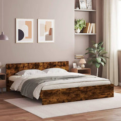 Bed Frame without Mattress Smoked Oak