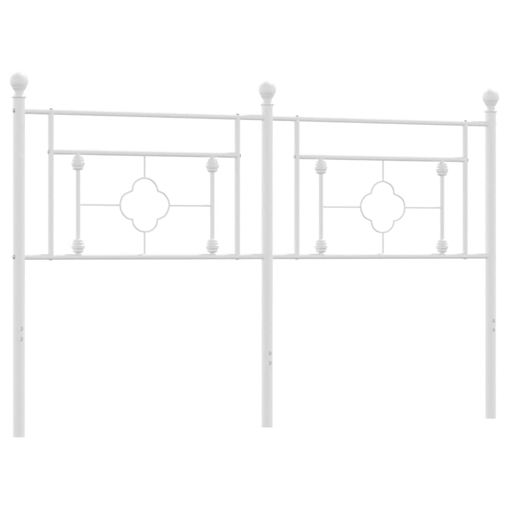 vidaXL Metal Replace Headboard White 160 cm 2