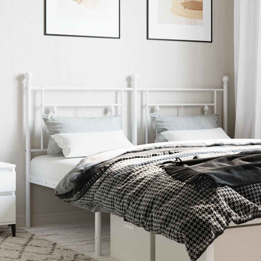 vidaXL Metal Replace Headboard White 160 cm 1