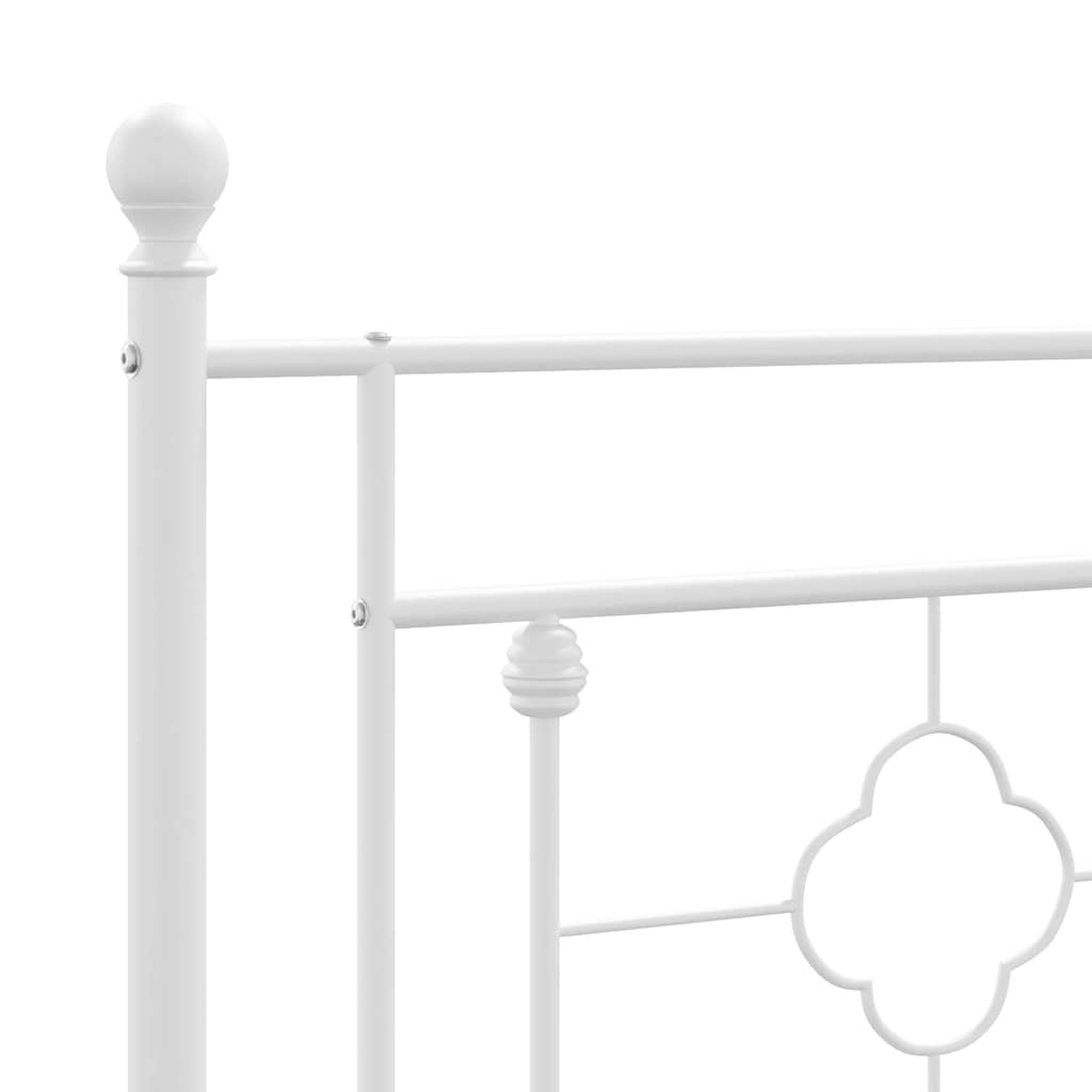 vidaXL Metal Replace Headboard White 193 cm 6
