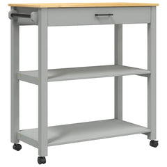 Kitchen Trolley MONZA Solid Wood Pine Grey 84 x 40 x 88.5 cm