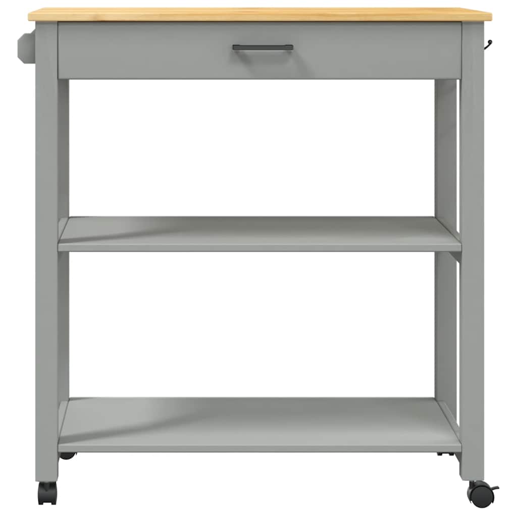 Kitchen Trolley MONZA Solid Wood Pine Grey 84 x 40 x 88.5 cm