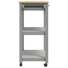 Kitchen Trolley MONZA Solid Wood Pine Grey 84 x 40 x 88.5 cm