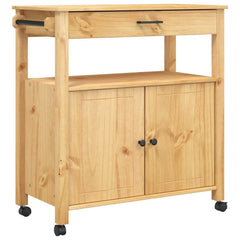Kitchen Trolley "MONZA" 60x40x88,5 cm Solid Wood Pine Brown 84 x 40 x 88.5 cm