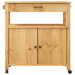 Kitchen Trolley "MONZA" 60x40x88,5 cm Solid Wood Pine Brown 84 x 40 x 88.5 cm