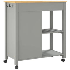 Kitchen Trolley MONZA 84x40x88.5 cm Solid Wood Pine Grey