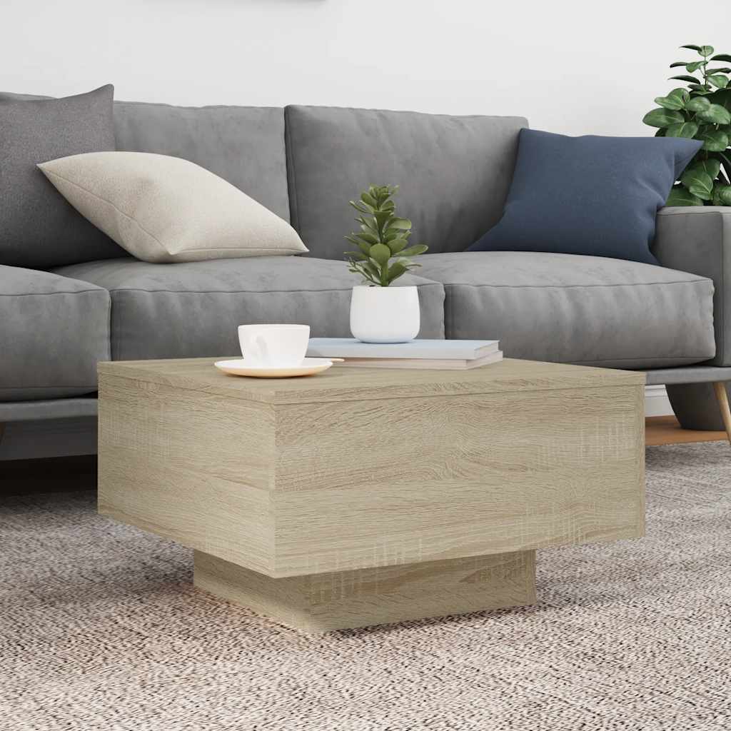 vidaXL Coffee Table Sonoma Oak 55x55x31 cm Engineered Wood 3