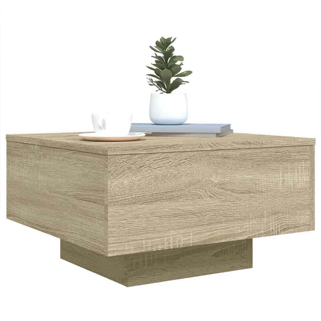 vidaXL Coffee Table Sonoma Oak 55x55x31 cm Engineered Wood 4