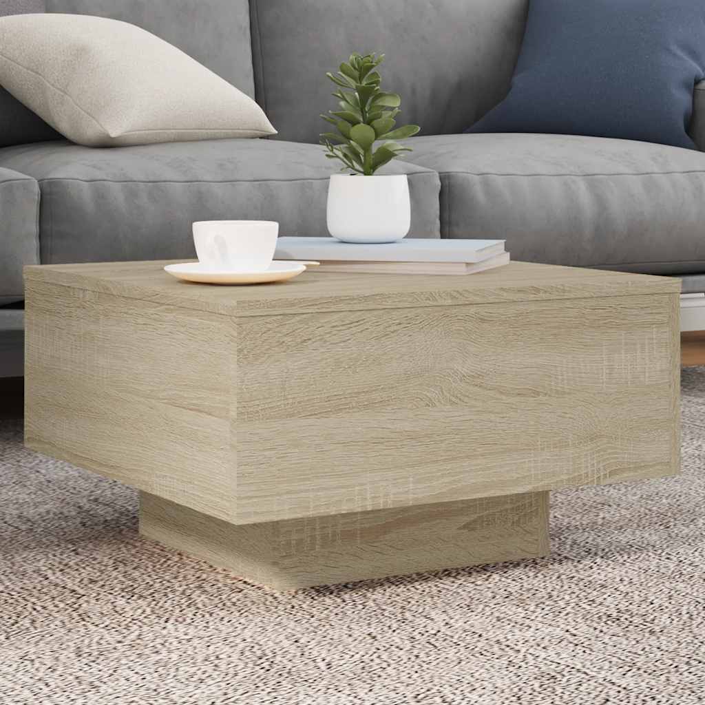 vidaXL Coffee Table Sonoma Oak 55x55x31 cm Engineered Wood 1