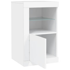 vidaXL Side Cabinet with LED Lights White Engineered Wood 6