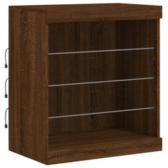 vidaXL Sideboard with LED Lights Brown Oak 60.5x37x67 cm 5