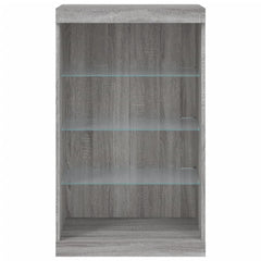 vidaXL Sideboard with LED Lights Grey Sonoma 60.5x37x100 cm 6